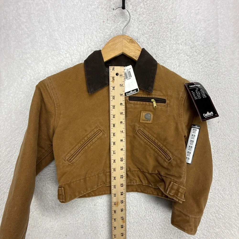 Carhartt Detroit Jacket Fleece Lined Youth‎ XS (4/5) YYJ97 BRN Brown NWT NOS